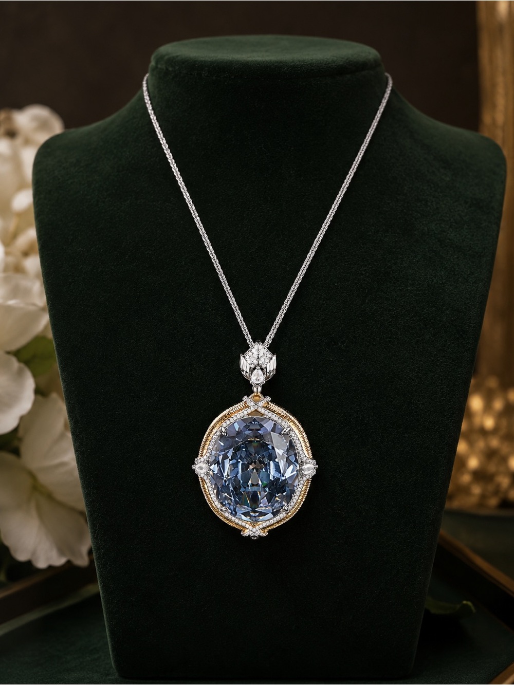 ‼️PRICE IS FIRM ‼️14k 60ct Blue Spinel Pendant - Picture 5 of 13